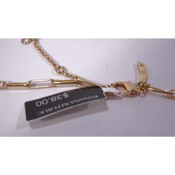 Banana Republic Women's Gold PAPERCLIP CHAIN NECKLACE NWT 38 - Picture 6 of 13